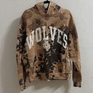 Darc Sport Wolves Camouflage Brown Hoodie